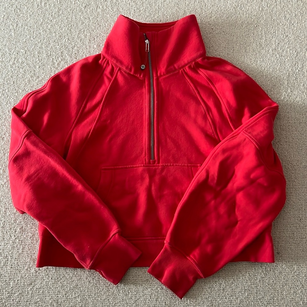 Lululemon scuba cropped half zip